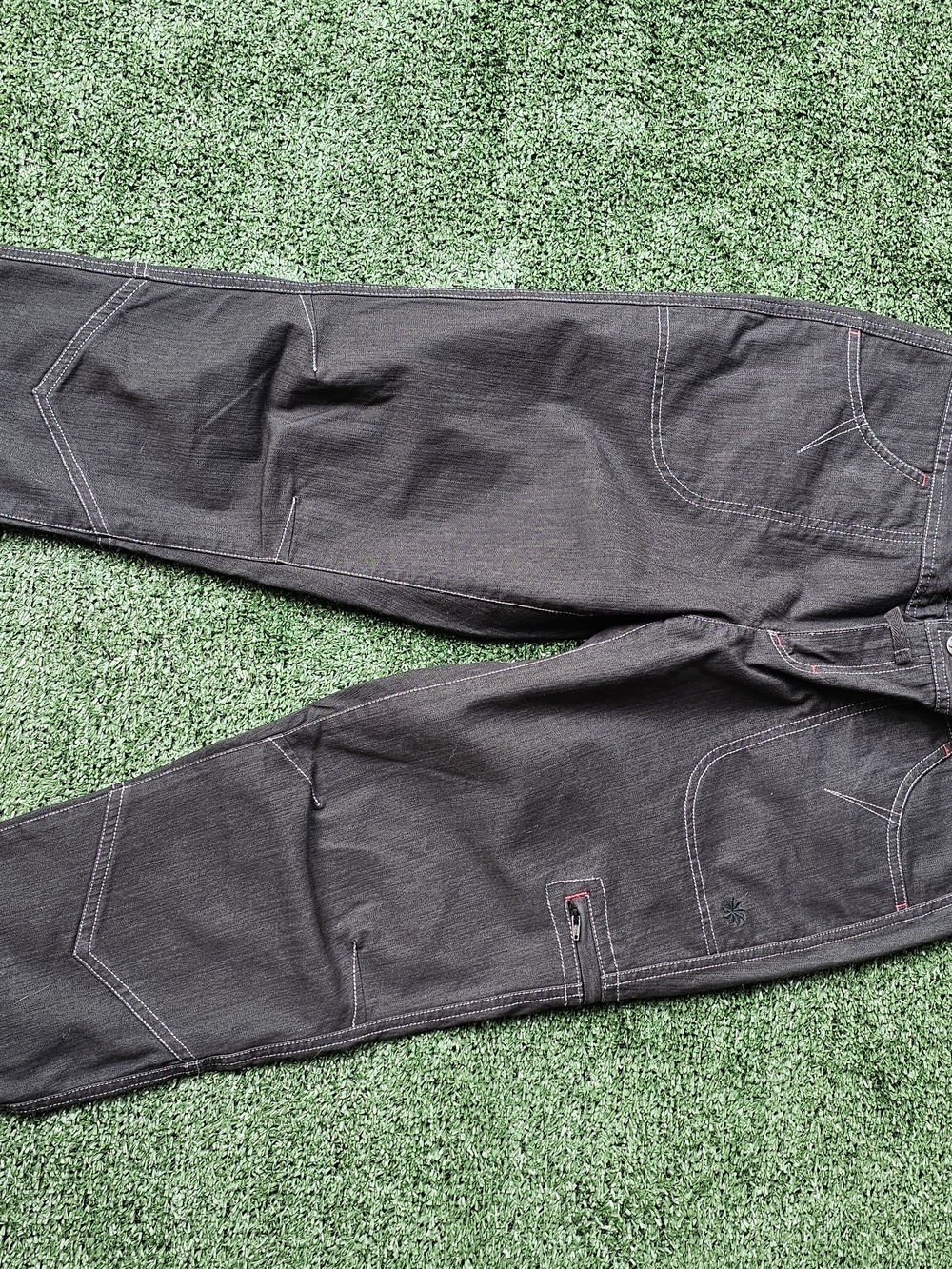 Athleta Dark Gray Capris with Contrast Stitching